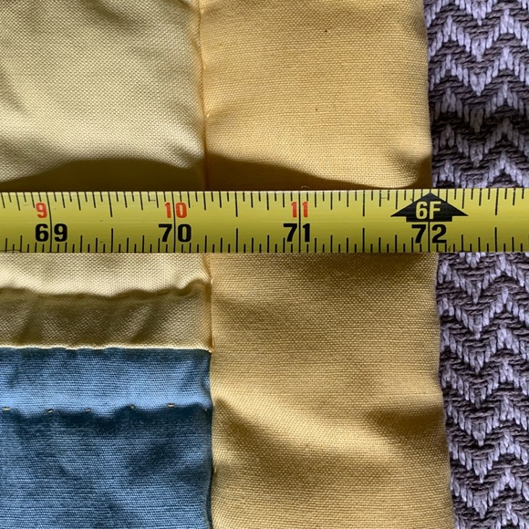 Full size handmade yellow backing cross quilt - Picture 8 of 10